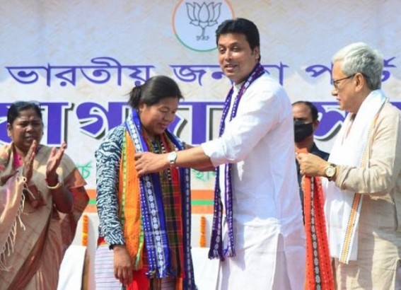 Keeping insults aside, CM Biplab Deb welcomed Patal Kanya’s party who labelled Biplab Deb as ‘illegal Immigrant came from Bangladesh’ in 2018